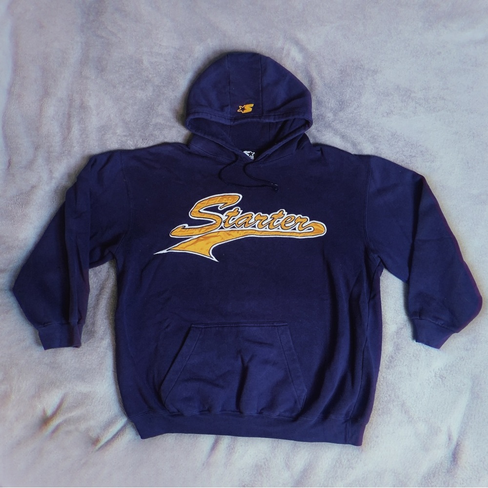 Vintage Navy Blue Starter Hoodie